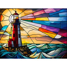 Lade das Bild in den Galerie-Viewer, Buntglas Landscape-Full Round Diamond Painting-40x30cm