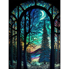 Lade das Bild in den Galerie-Viewer, Buntglas Forest-Full Round Diamond Painting-30x40cm
