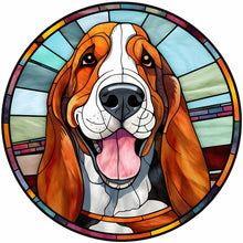 Lade das Bild in den Galerie-Viewer, Buntglas Dog-Full Round Diamond Painting-30x30cm