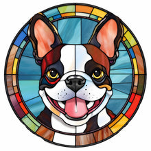 Lade das Bild in den Galerie-Viewer, Buntglas Dog-Full Round Diamond Painting-30x30cm