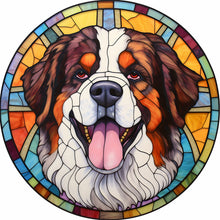 Lade das Bild in den Galerie-Viewer, Buntglas Dog-Full Round Diamond Painting-30x30cm
