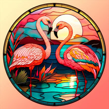 Lade das Bild in den Galerie-Viewer, Buntglas Animal-Full Round Diamond Painting-30x30cm