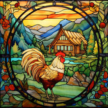 Lade das Bild in den Galerie-Viewer, Buntglas Animal-Full Round Diamond Painting-30x30cm