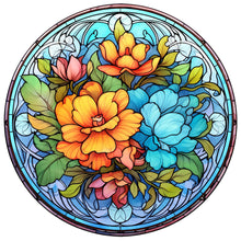 Lade das Bild in den Galerie-Viewer, Buntglas Flower-Full Round Diamond Painting-30x30cm