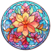 Lade das Bild in den Galerie-Viewer, Buntglas Flower-Full Round Diamond Painting-30x30cm