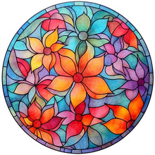 Lade das Bild in den Galerie-Viewer, Buntglas Flower-Full Round Diamond Painting-30x30cm