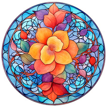 Lade das Bild in den Galerie-Viewer, Buntglas Flower-Full Round Diamond Painting-30x30cm
