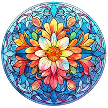 Lade das Bild in den Galerie-Viewer, Buntglas Flower-Full Round Diamond Painting-30x30cm