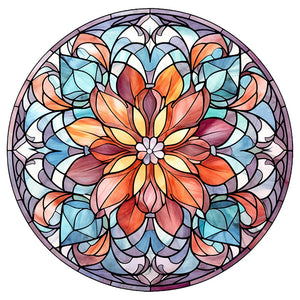 Buntglas Flower-Full Round Diamond Painting-30x30cm