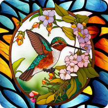 Lade das Bild in den Galerie-Viewer, Buntglas Hummingbird-Full Round Diamond Painting-30x30cm
