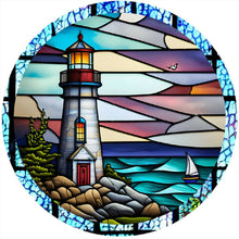 Lade das Bild in den Galerie-Viewer, Buntglas Lighthouse-Voller Round Diamond Painting-30x30cm