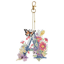 Lade das Bild in den Galerie-Viewer, 26 Alphabet-Blumen – doppelseitiger Schlüsselanhänger
