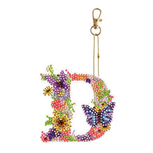 Lade das Bild in den Galerie-Viewer, 26 Alphabet-Blumen – doppelseitiger Schlüsselanhänger