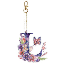 Lade das Bild in den Galerie-Viewer, 26 Alphabet-Blumen – doppelseitiger Schlüsselanhänger