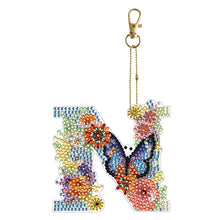 Lade das Bild in den Galerie-Viewer, 26 Alphabet-Blumen – doppelseitiger Schlüsselanhänger
