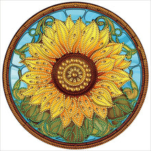 Lade das Bild in den Galerie-Viewer, Buntglas-Sonnenblumen-Teil-Special Diamond Painting-30x30cm
