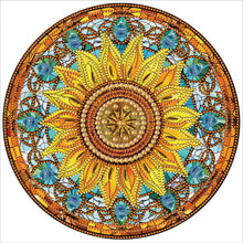 Lade das Bild in den Galerie-Viewer, Buntglas-Sonnenblumen-Teil-Special Diamond Painting-30x30cm