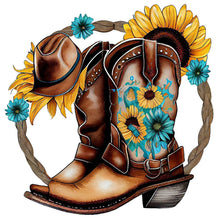 Lade das Bild in den Galerie-Viewer, Western Cowboy Boot-voller Round Diamond Painting-30x30cm