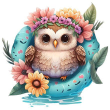 Lade das Bild in den Galerie-Viewer, Summer Swimming Owl-voller Round Diamond Painting-30x30cm