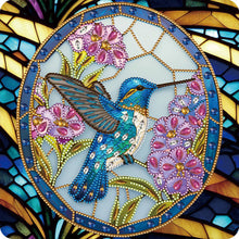 Lade das Bild in den Galerie-Viewer, Buntglas-Kolibri-Teil-Special Diamond Painting-30x30cm