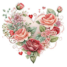 Lade das Bild in den Galerie-Viewer, Love Rose-voller Round Diamond Painting-30x30cm