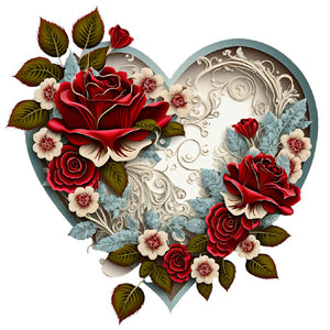 Love Rose-voller Round Diamond Painting-30x30cm