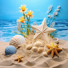 Lade das Bild in den Galerie-Viewer, Sunflower Beach-voller Round Diamond Painting-30x30cm