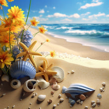 Lade das Bild in den Galerie-Viewer, Sunflower Beach-voller Round Diamond Painting-30x30cm