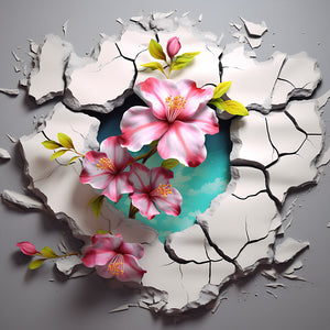 Flowers-voller Round Diamond Painting-30x30cm