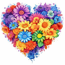 Lade das Bild in den Galerie-Viewer, Heart Flower-voller Round Diamond Painting-30x30cm