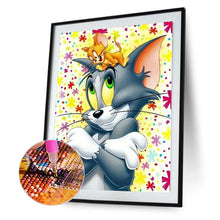 Lade das Bild in den Galerie-Viewer, Cat and mouse-Voller Diamond Painting-30x40cm