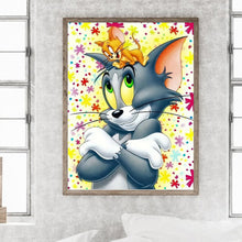 Lade das Bild in den Galerie-Viewer, Cat and mouse-Voller Diamond Painting-30x40cm