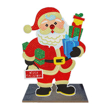 Lade das Bild in den Galerie-Viewer, Weihnachten-einseitig gebohrt, Diamant-Desktop-Ornament aus Holz