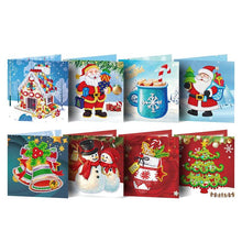 Lade das Bild in den Galerie-Viewer, 8PCS / SET 3D WEIHNACHTSGRUSSKARTEN DIAMOND PAINTIN