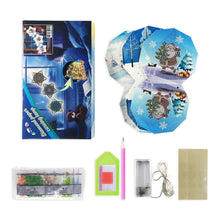 Lade das Bild in den Galerie-Viewer, 3pcs / set Diamant Malerei Weihnachtsbaum führte hängende Lichter
