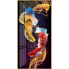 Lade das Bild in den Galerie-Viewer, Bunte Fische - volle Runde Diamant-Malerei - 85x45cm