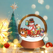 Lade das Bild in den Galerie-Viewer, DIY Weihnachtsschmuck aus Holz mit Kristall- und Diamantmalerei