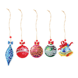 5 teile/satz doppelseitige weihnachten diy diamant malerei hängende baum dekoration