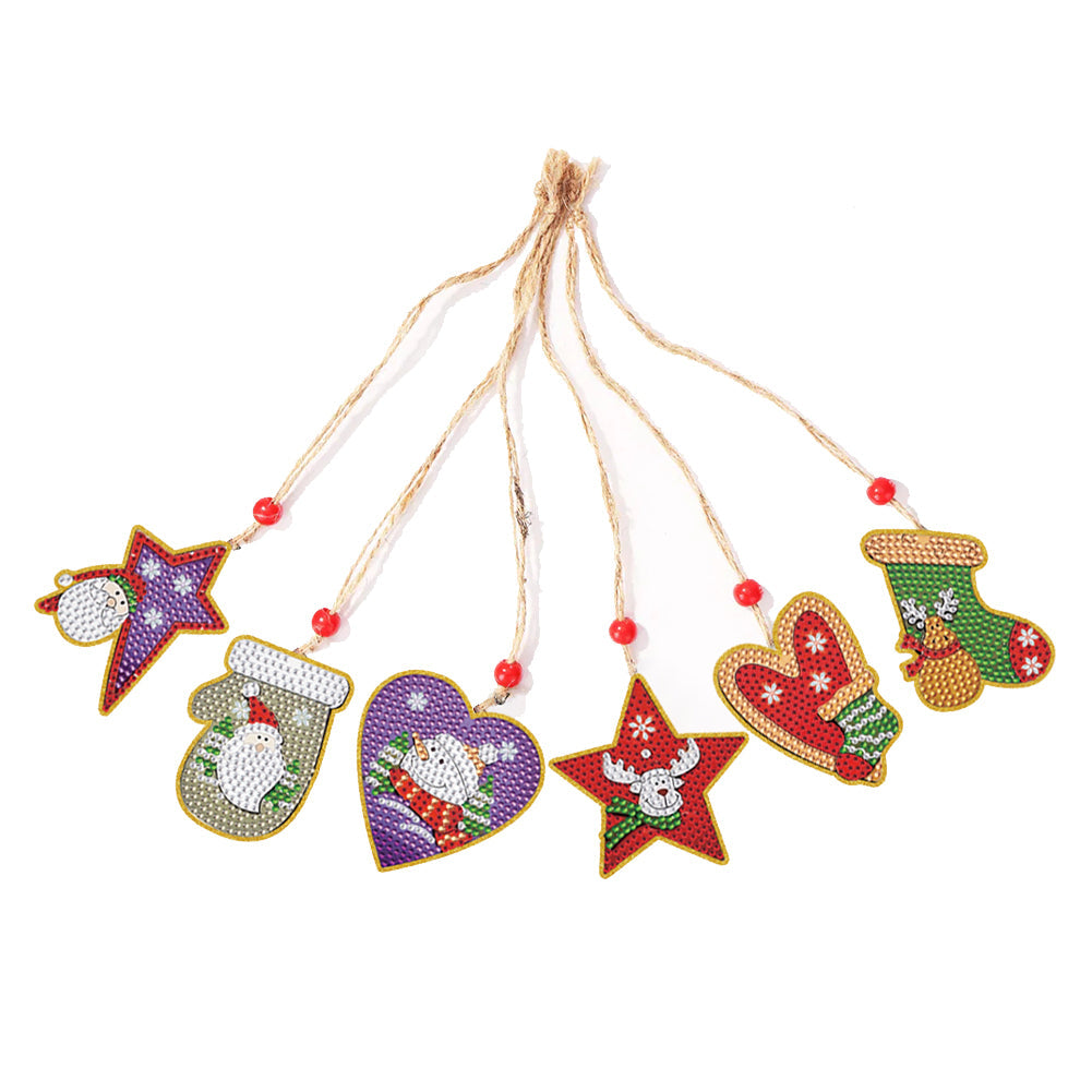 5 teile/satz doppelseitige weihnachten diy diamant malerei hängende baum dekoration