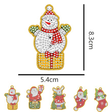 Lade das Bild in den Galerie-Viewer, 5 teile/satz doppelseitige weihnachten diy diamant malerei hängende baum dekoration