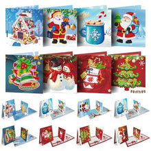 Lade das Bild in den Galerie-Viewer, 8PCS / SET 3D WEIHNACHTSGRUSSKARTEN DIAMOND PAINTIN