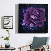 Lade das Bild in den Galerie-Viewer, Lila rose - voller quadratischer Diamant - 25x25cm