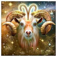Lade das Bild in den Galerie-Viewer, Widder - voller runder Diamant - 30x30cm