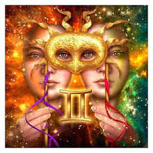 Lade das Bild in den Galerie-Viewer, Zwillinge - voller runder Diamant - 30x30cm