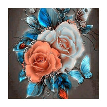 Lade das Bild in den Galerie-Viewer, Retro-Blume - voller quadratischer Diamant - 30x30cm