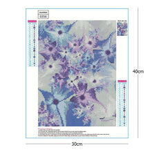 Lade das Bild in den Galerie-Viewer, Kunst Blume - voller runder Diamant - 40x30cm