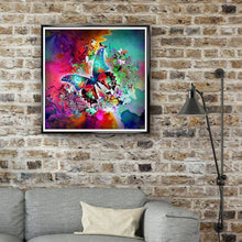Lade das Bild in den Galerie-Viewer, Schmetterling - voller quadratischer Diamant - 30x30cm