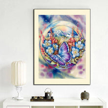Lade das Bild in den Galerie-Viewer, Blume Schmetterling - voller quadratischer Diamant - 30x40cm