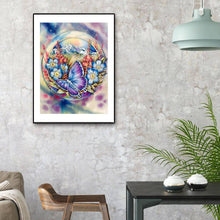 Lade das Bild in den Galerie-Viewer, Blume Schmetterling - voller quadratischer Diamant - 30x40cm