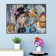 Lade das Bild in den Galerie-Viewer, 2 Mädchen - voller quadratischer Diamant - 40x30cm